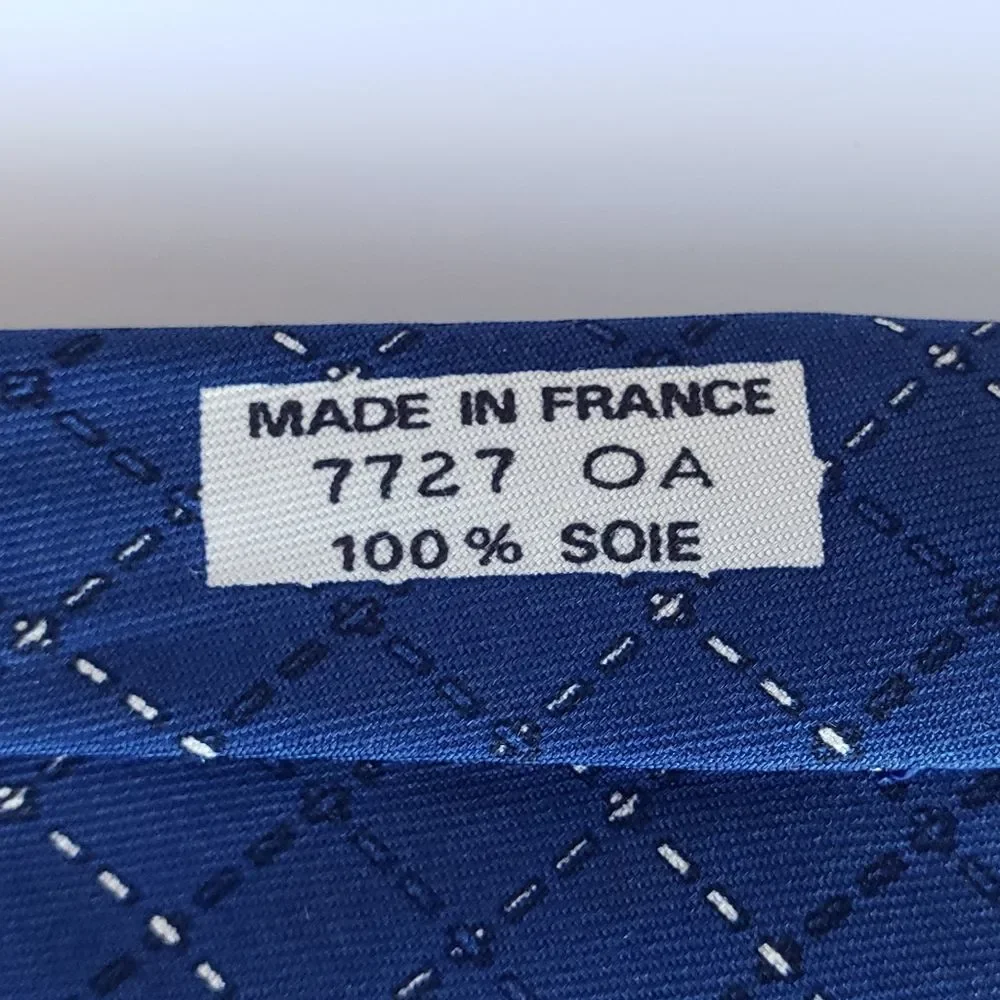 Hermes Made in France 100% Silk Men's Tie